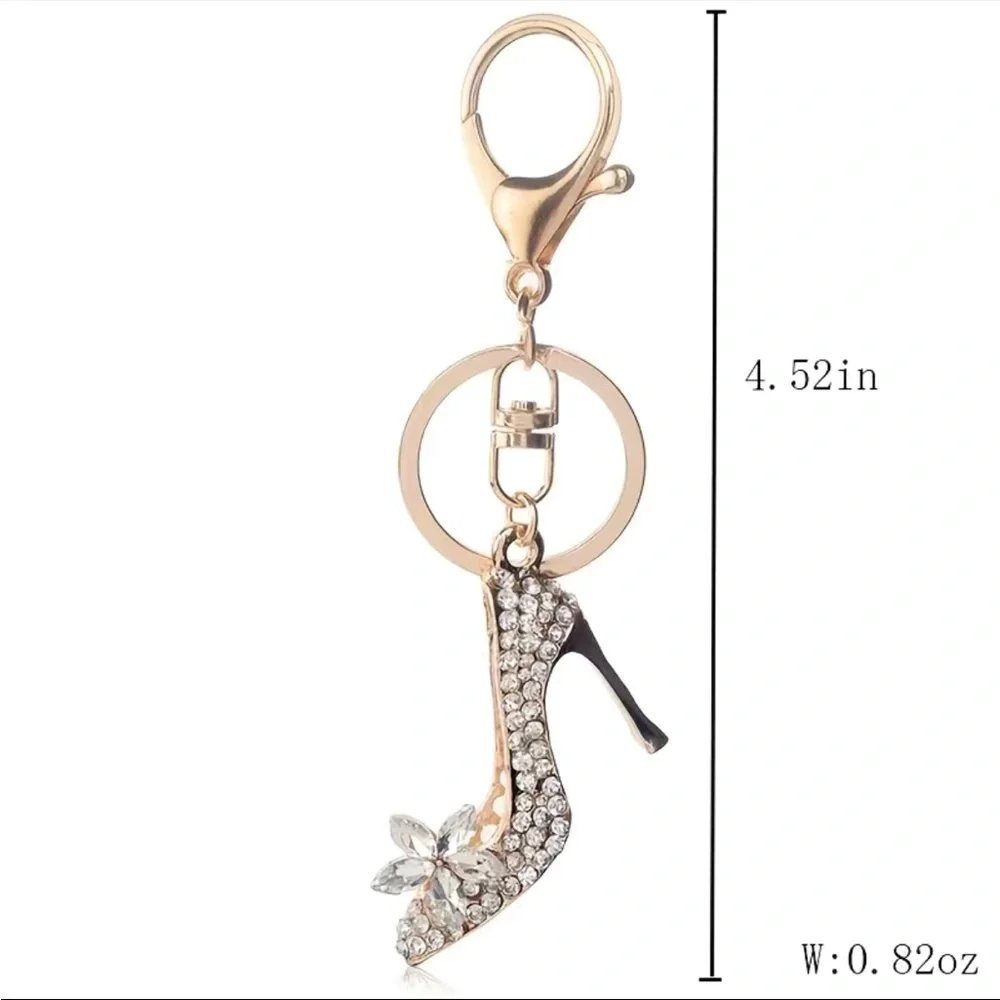 Sparkling Rhinestone High Heel Bag Charm